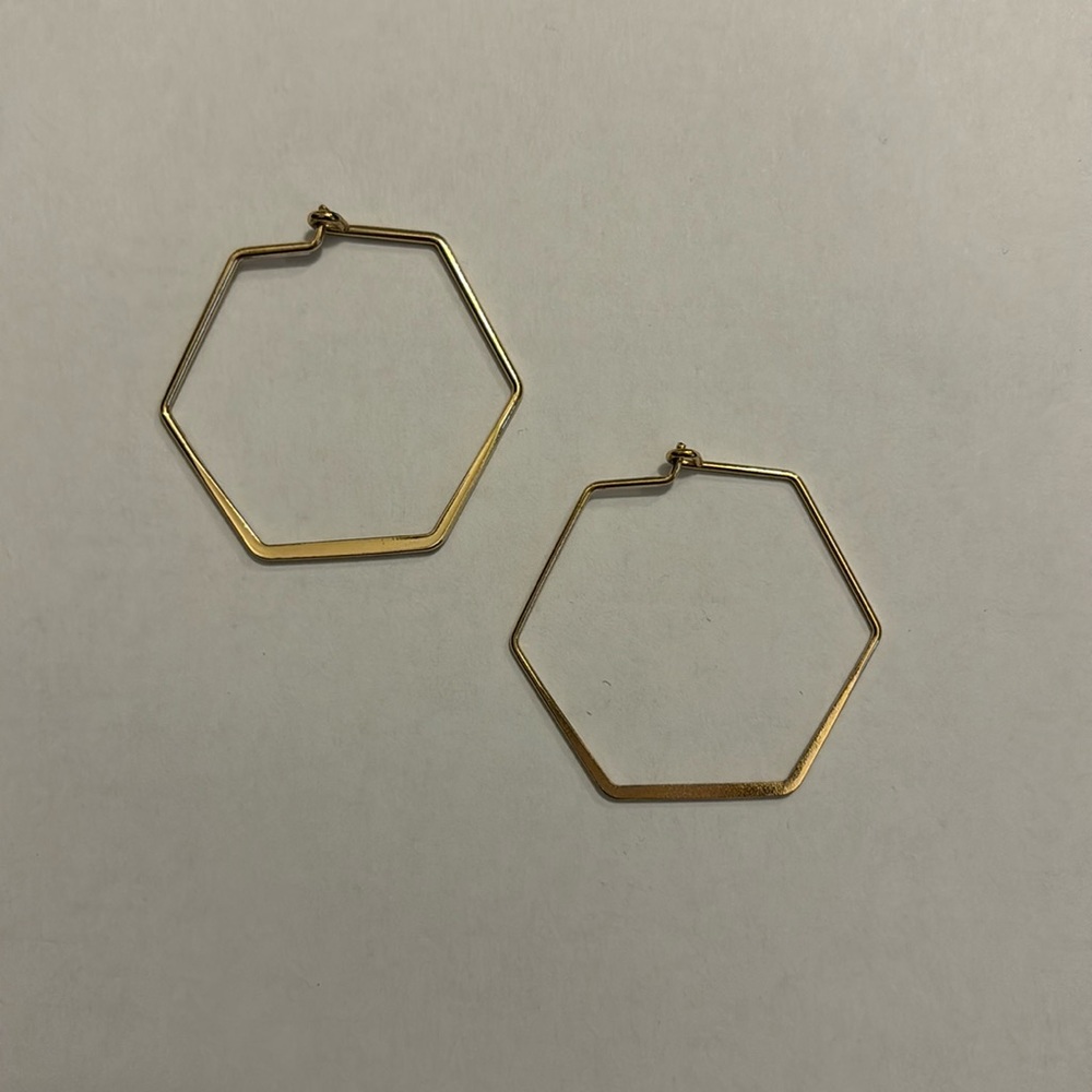 Gold octagon hoops